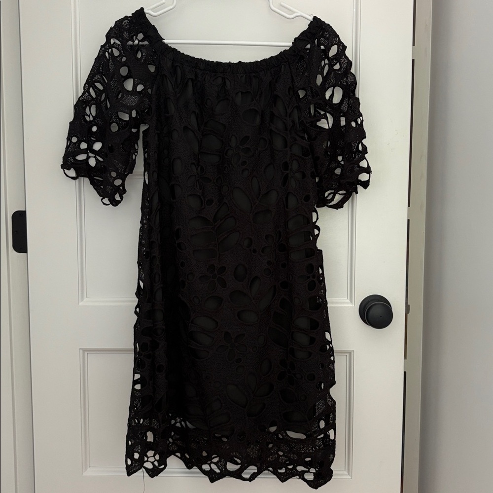 Black Off-Shoulder Mini Dress NWOT